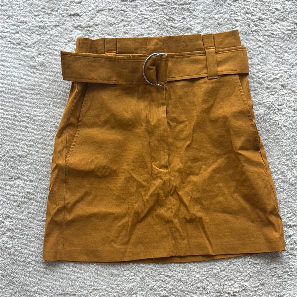 ALC Mustard Size 0 Mini Skirt with Belt